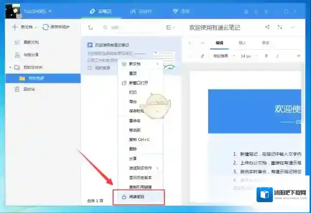 有道云笔记设置