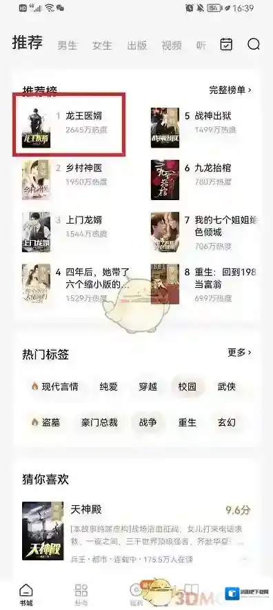 番茄小说界面